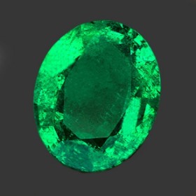 3.92 ct. untreated natural oval cut emerald