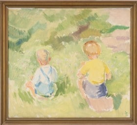 Hans Eriksen (1912-1982): 'Lif og Tue i mælkebøtterne' - 1951