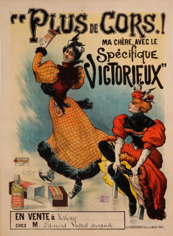 Georges Blott. Fransk art nouveau plakat, Plus de Cors.!, ca. 1897