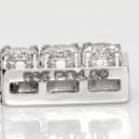 Tennisarmbånd m/ brillanter, 14 kt hvidguld, 4.09 ct.
