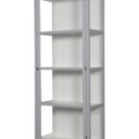 Vitrine, gråt antikbemalet