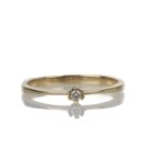 202409598 Plaza. Fine essentials brilliant solitaire ring in 14 kt gold, approx. 0.03 ct, Size 53.5
