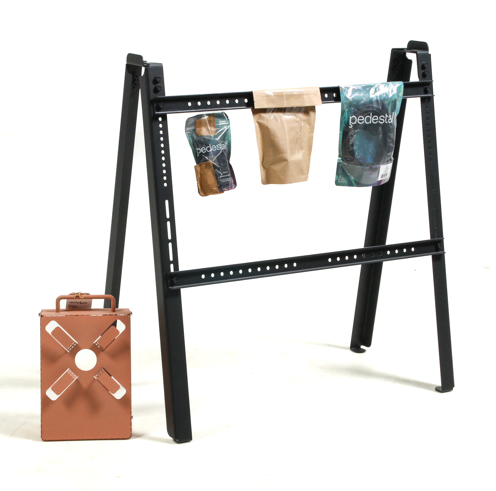 Pedestal. A-frame TV-Stander samt Cable Stand (2) | Lauritz.com