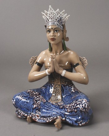 J. P. Dahl-Jensen. Javanesisk prinsesse, figur, porcelæn, nr. 1171, 2. sort.