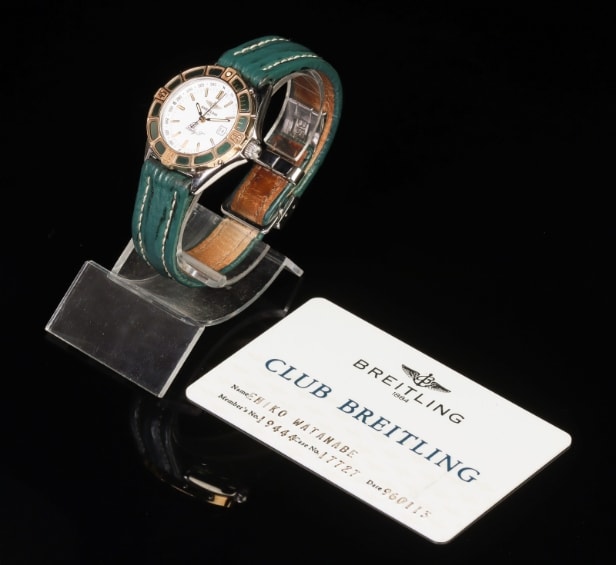 Damearmbåndsur fra Breitling, model Lady J, ref. D52065, 18 kt. guld og stål