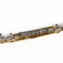 Diamond necklace in 14 kt. gold with 101 diamonds, clasp with 7 diamonds