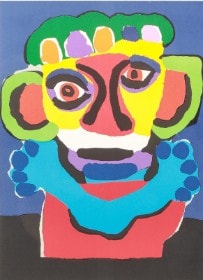 Karel Appel. Komposition med hoved.