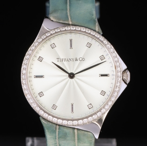 Tiffany & Co. 'Metro'. Ladies' steel wristwatch with diamonds