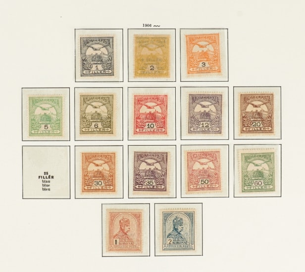 LOT 62. HUNGARY. 1871-1999. Very nice and well-stocked unused/mint collection in 6 Schaubek albums
