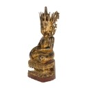 Buddha figur af forgyldt træ, Burma/Myanmar, 1900-tallet