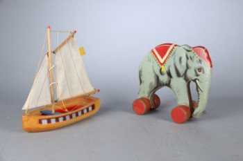 Lego. Elefant og ubrugt sejlbåd fra forretning (2)