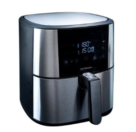 1654 - Gastronoma Low Fat airfryer stål 6 liter 1800 watt.