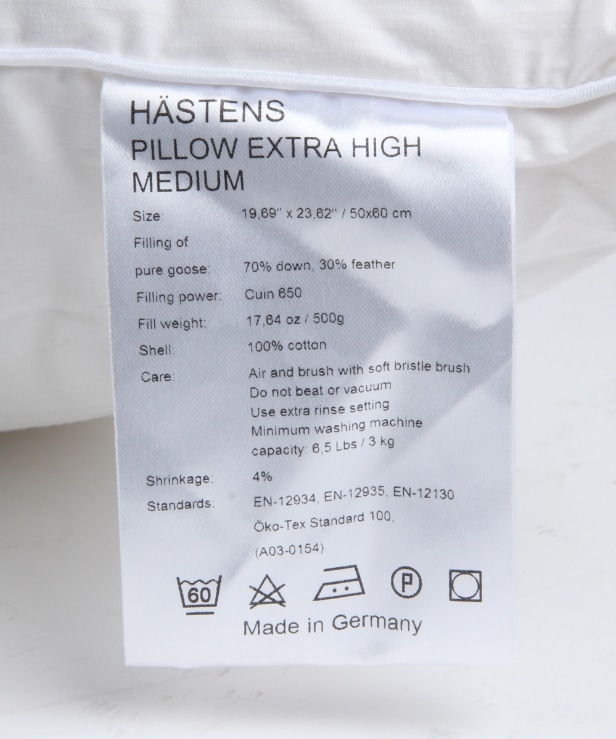 126. Hästens. Pillow, extra high medium, 50x60 cm