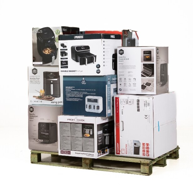 Large collection of Airfryer and combi oven, many mixed brands, new and unused (14)