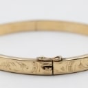Vintage armring af 14 kt guld med indskudslås