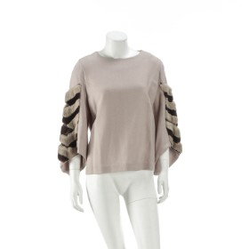 6914 - Razan Alazzouni for Kopenhagen Fur. Blouse with mink appliqués, size 38