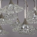 Kaiser ceiling lamp from the 60s/70s in chromed steel