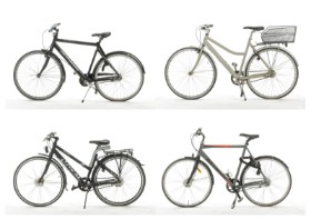 7472, 7473, 7474, 7475 - Samling cykler (4)