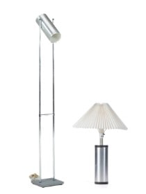 Jo Hammerborg for Fog & Mørup. Standerlampe og bordlampe, model 'Trombone' / 'Regent' (2)