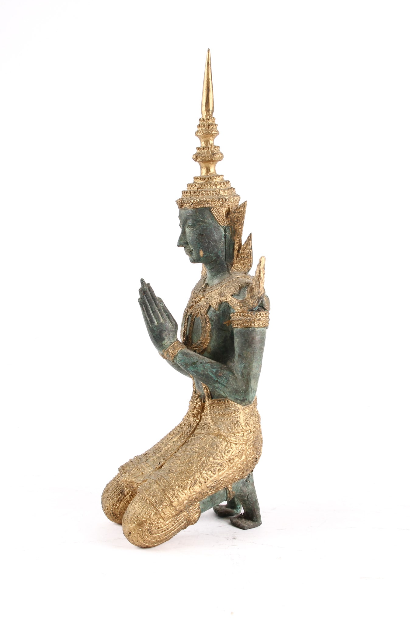 Bronze sculpture. Temple servant