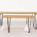 526. Nissen & Gehl for Aksel Kjersgaard. Two solid oak coffee tables, model AK825 and AK830, Naver Collection (2)