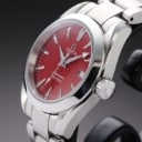 Omega 'Seamaster Aqua Terra Marui RED edition'. Ladies' watch in steel with red dial, approx. 1998