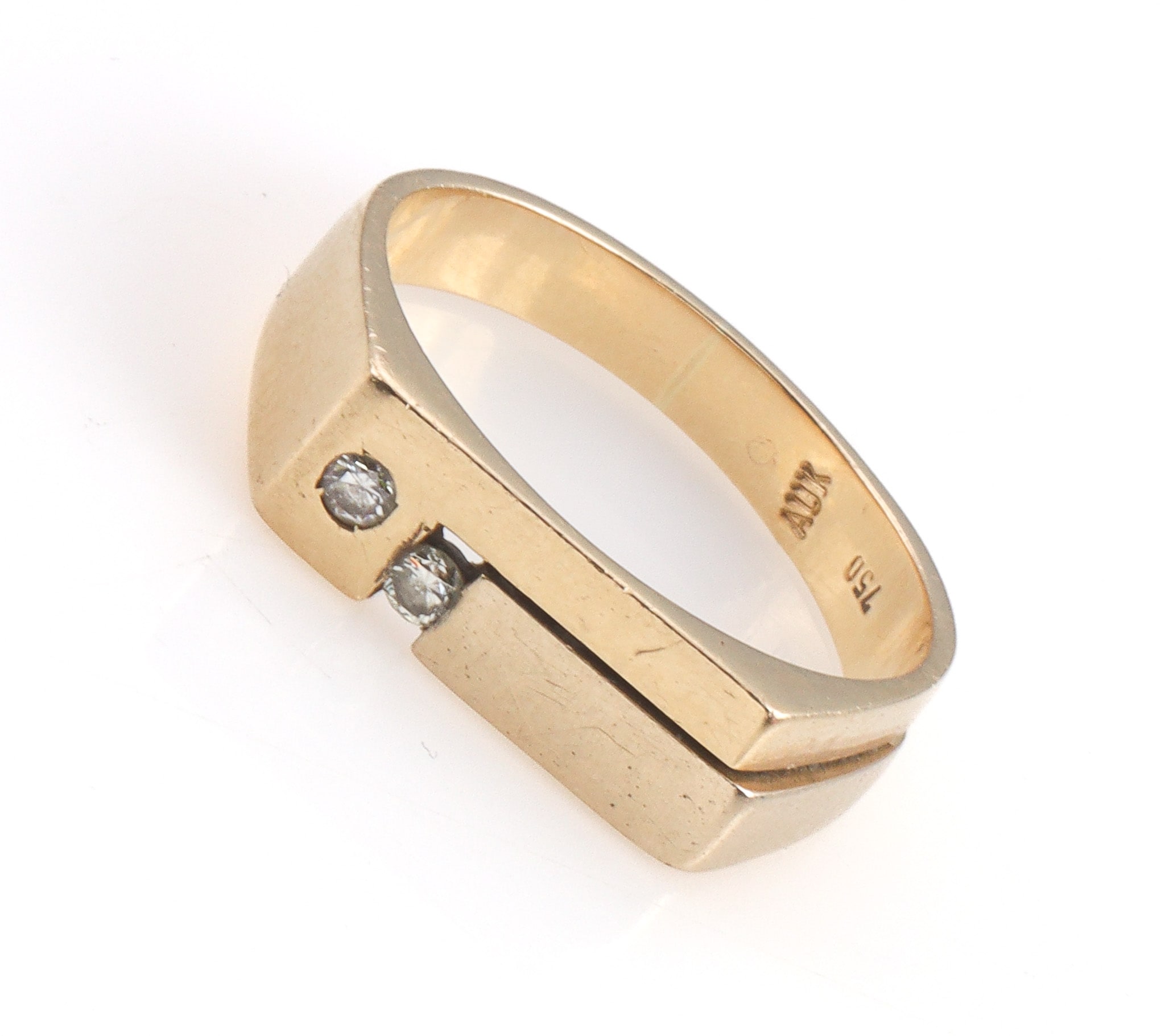 Vintage diamond ring in 18 kt. gold
