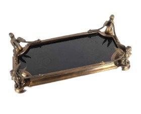 Bordplateau / centerpiece af bronze, empire stil, 1900-tallet