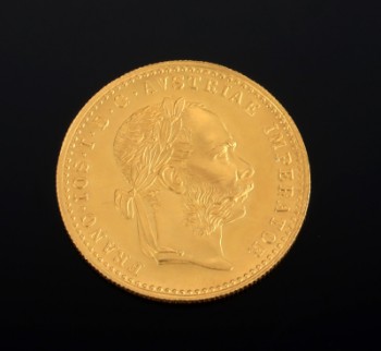 Østrig-Ungarn. Guldmønt, 1 dukat, kejser Franz Joseph 1., 1915. Vægt: 3,6 g