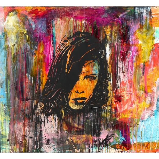 Alf Pedersen. Composition. `Desire` 120x150 cm.