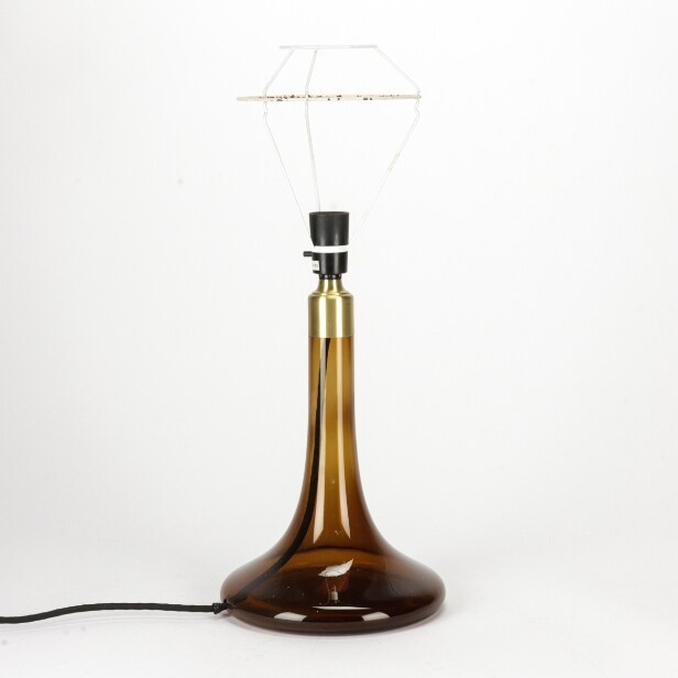 Poul Christiansen for Holmegaard / Le Klint. Brown glass table lamp, model 363