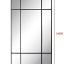 Mirror with black frame in iron, size 180x90 cm.