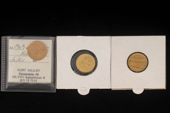 Danmark. Tre guldmønter. 10 kroner 1890, 1909 og 1913 (3)