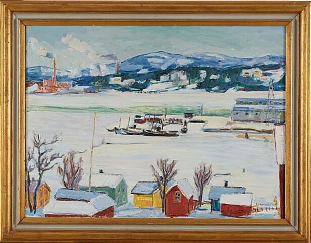 Rudolf Abrahamsson oljemålning