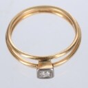 Edvard Berg, København. Diamantring af 14 kt. guld