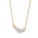 Halskæde af 14K guld med Lab fremstillet diamanter, 0.97 ct