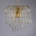 'Teardrop' chandelier of Murano glass and brass from the 70s