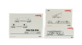 Märklin 3181+45091+84519 HO: Diesel locomotive Burlington F7, 'Telegraphy' car set and 'Tank Car' set (3)