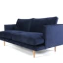 YFP by Wendelbo. 2.5-seater sofa, velour, oak, display model