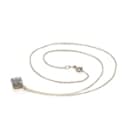 Solitaire pendant with necklace, lab-created diamond of 3.08 ct