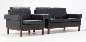 Danish furniture manufacturer: Two-person sofa and chair (2)