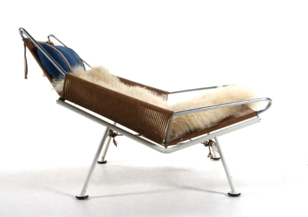 Hans J. Wegner. Flagline chair / Flag Halyard chair, Getama GE-225, 1960s