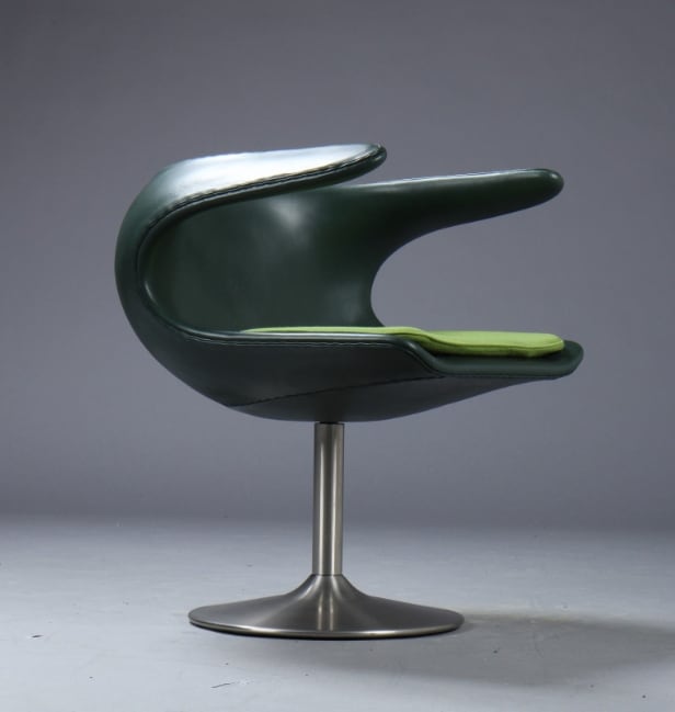 FurnID for Stouby. Lounge stol, model Frost, læder / uld