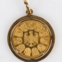 Samling mønter: Tysk guld-dukat, Langen Hessen, DK Jubilæumsmønter, Medaljon Chr, Ix mfl. (16)