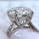4.00 ct 14 kt white gold ring with lab-created diamonds, Size 55. IGI certified
