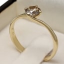 Solitaire ring in 14 kt. gold with a diamond of 0.50 ct.
