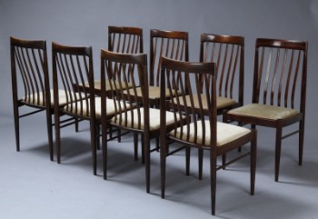 H. W. Klein for Bramin Møbler. Otte spisebordsstole, mahogni. (8)