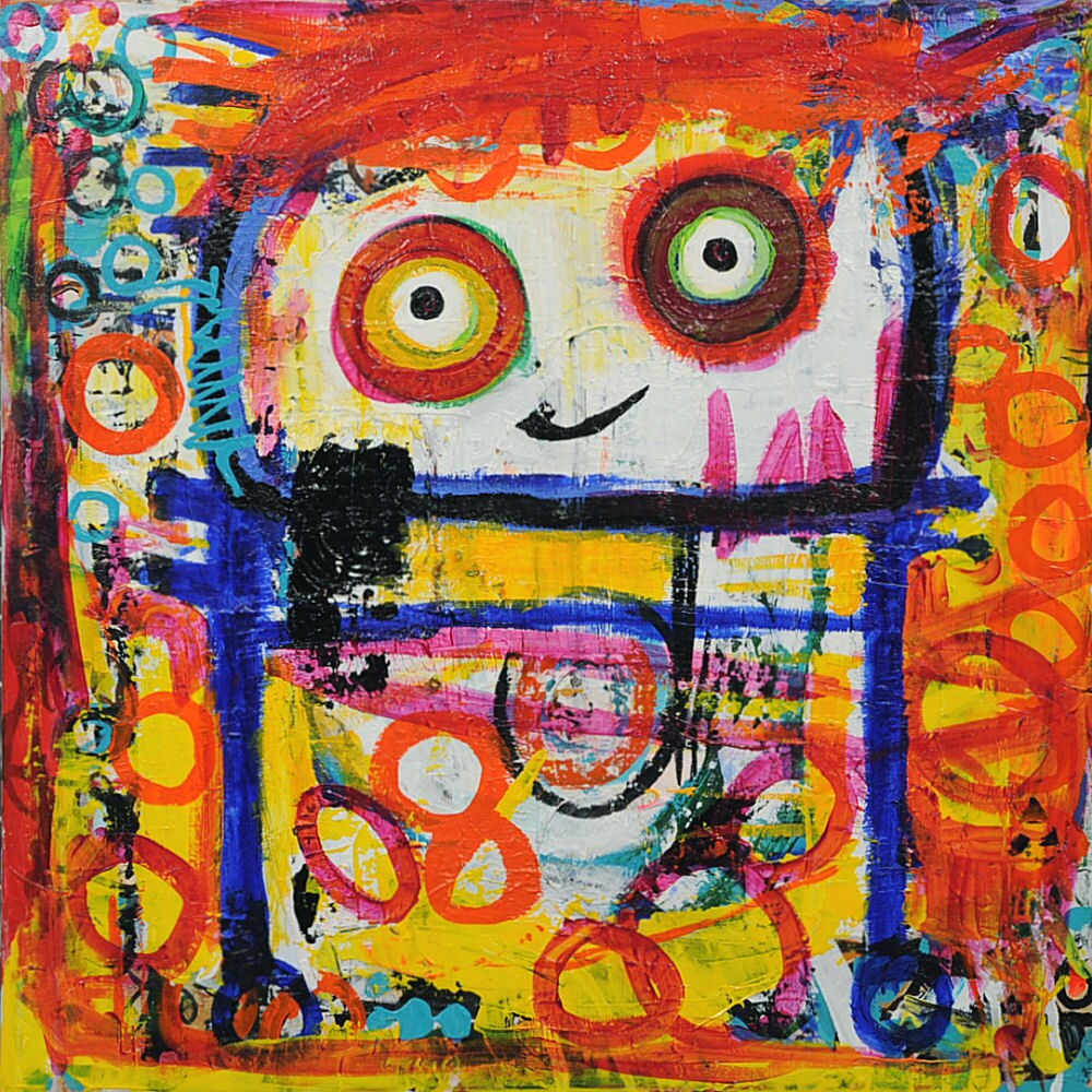 Ole Pøhlsgaard, akryl på lærred, 'Jeg holder af dig'