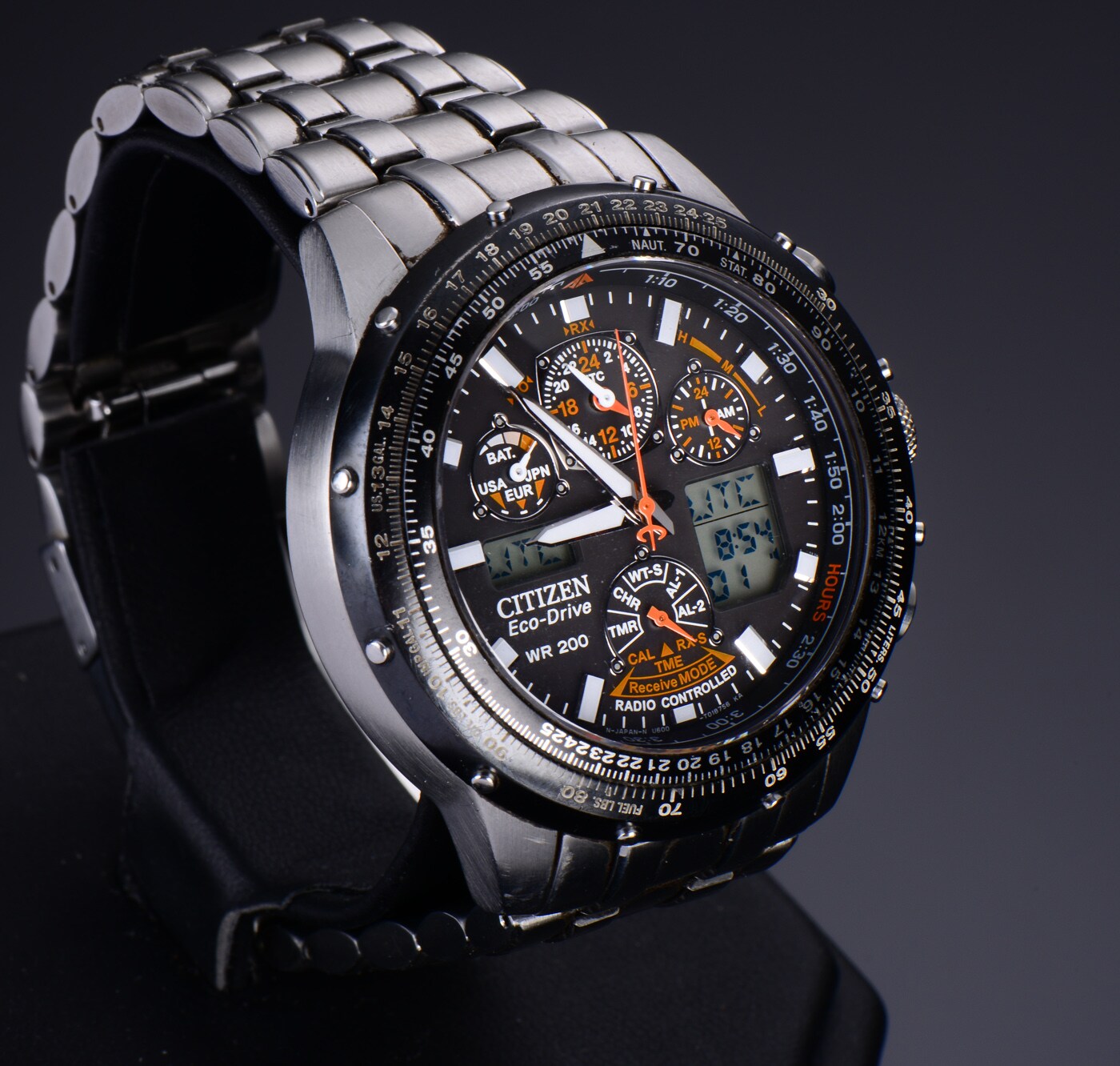 citizen eco drive promaster radio controlled wr 200