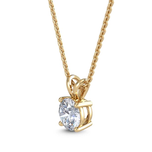 Halskæde af 14K guld med Lab fremstillet diamanter, 1.51 ct.